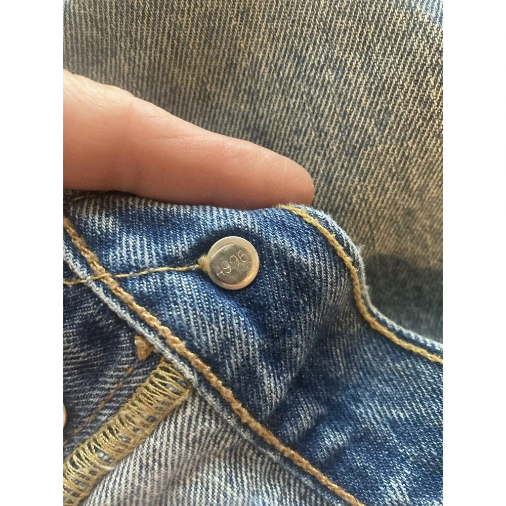 Levis 501 Jeans Mens 36x30 Blue Denim Pants Button Thrashed Faded Workwear Y2K